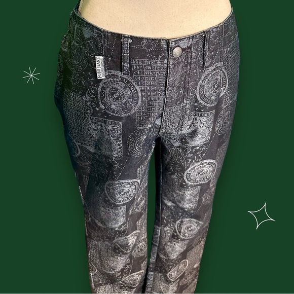 Fubu Jeans Vintage Y2K Denim Blue Astrology Patterned Long Coat and Pants Set M - Picture 11 of 16